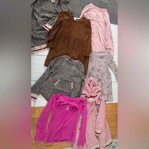 Lot of youth Roots sweaters, Spyder fleece and Kids Pink and Brown Rompers